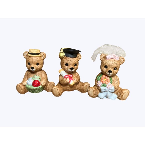 HOMCO Bear Figurines 1413 Calendar Bears set of 9 Monthly Theme Seasonal Decor - Picture 3 of 10
